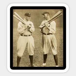 Ty Cobb & Shoeless Joe Jackson Sticker